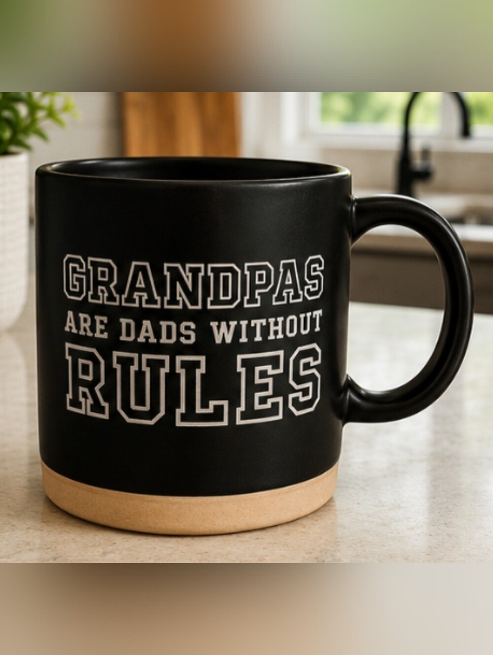 Eccolo Black and Tan "Grandpas Are Dads Without Rules" Ceramic Mug